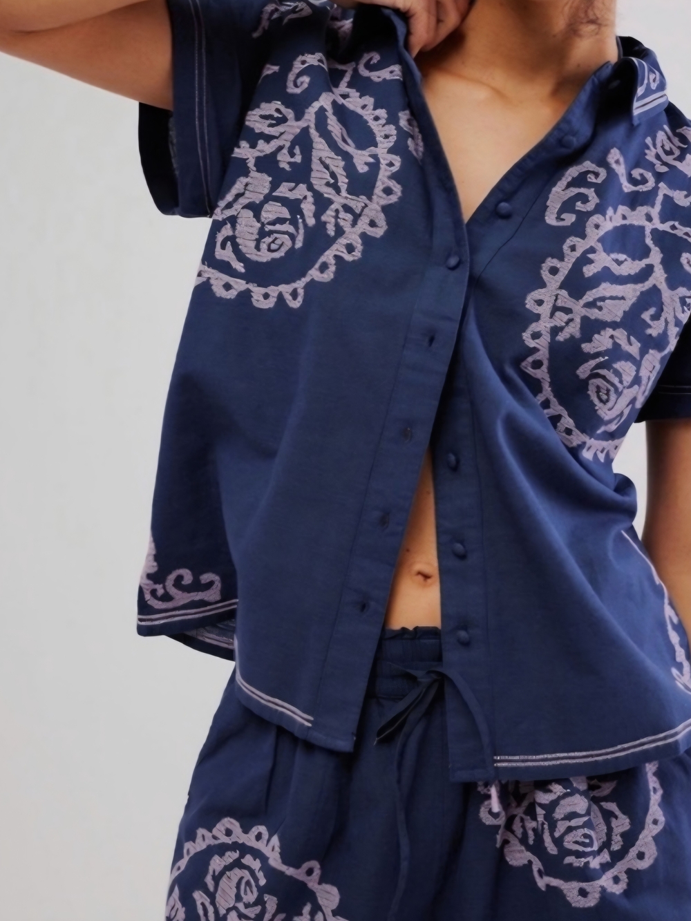 Free People Summer Love Embroidered Top